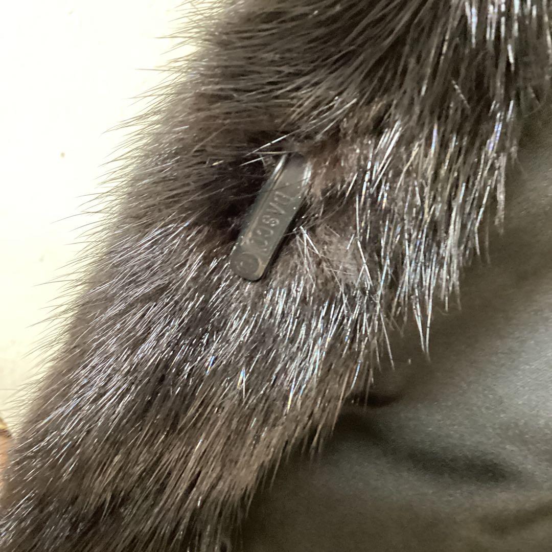 ミンクファーコート　高級毛皮　アウター　ブラック　サイズ13