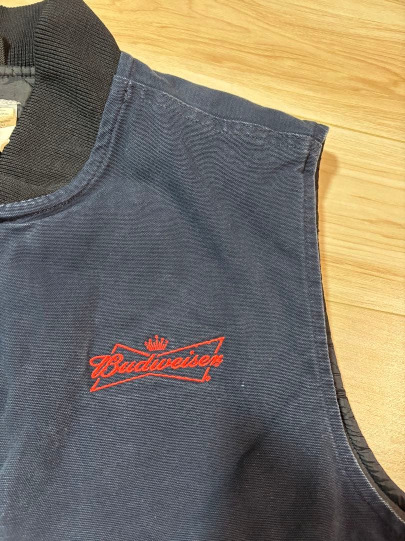 希少　ビッグサイズ　カーハート　キルティングベスト　ダック　3XL ネイビー