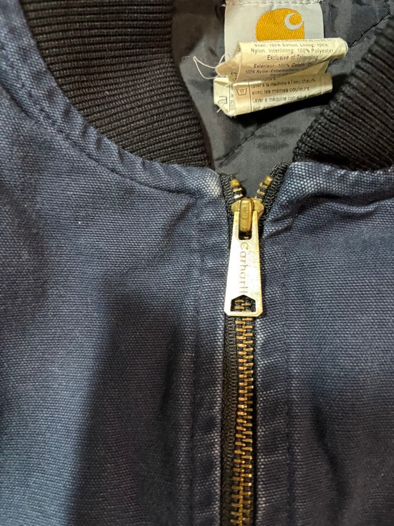 希少　ビッグサイズ　カーハート　キルティングベスト　ダック　3XL ネイビー