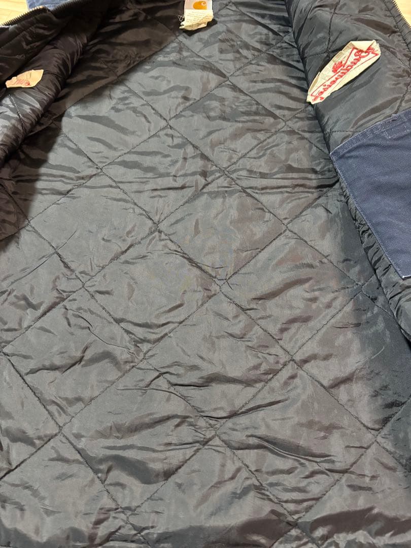 希少　ビッグサイズ　カーハート　キルティングベスト　ダック　3XL ネイビー