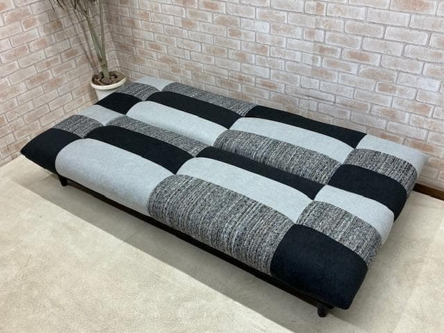 ソファーベッド　パッチワーク柄　MIX　BK　ソファ　新品