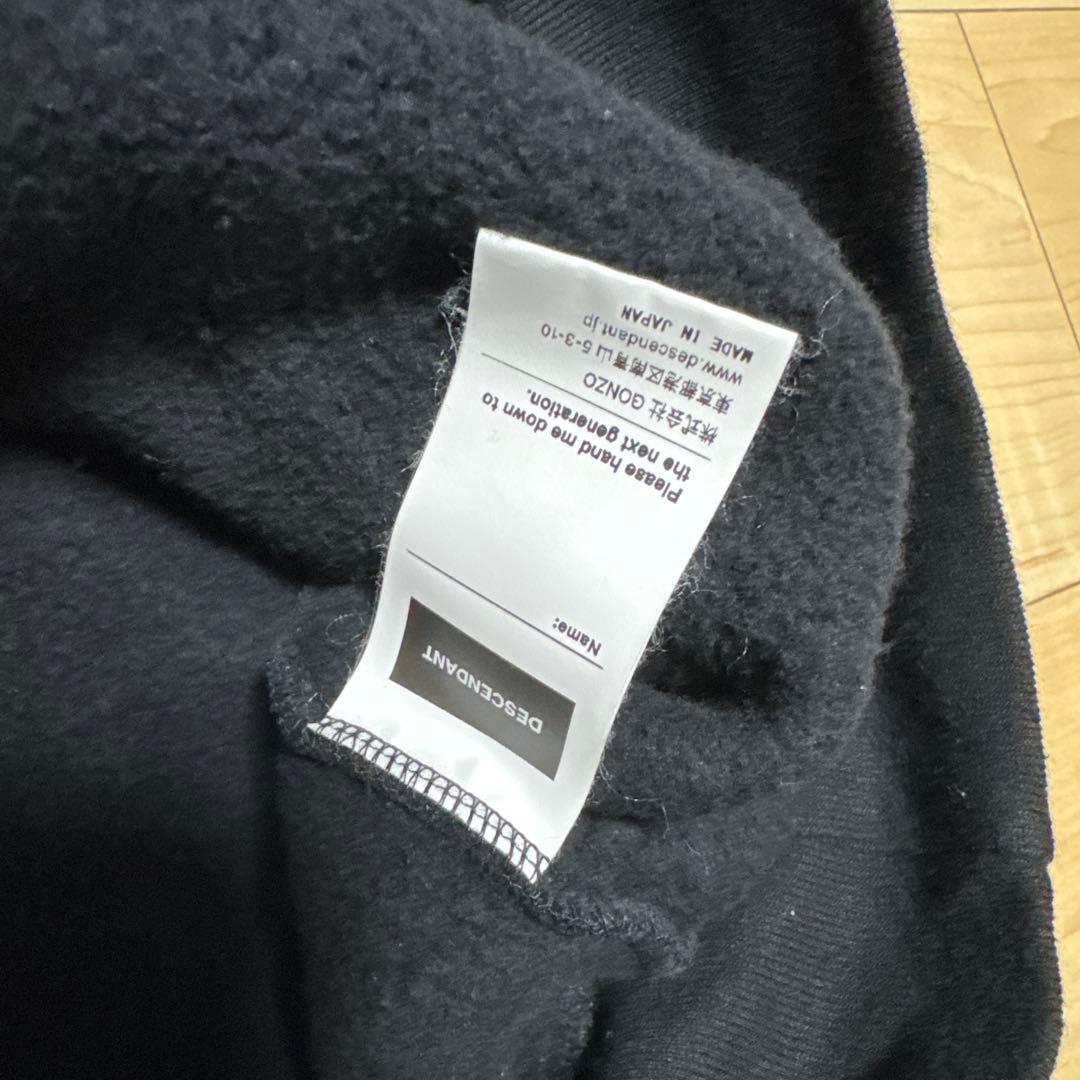 descendant クルーネックスウェット ブラック 2