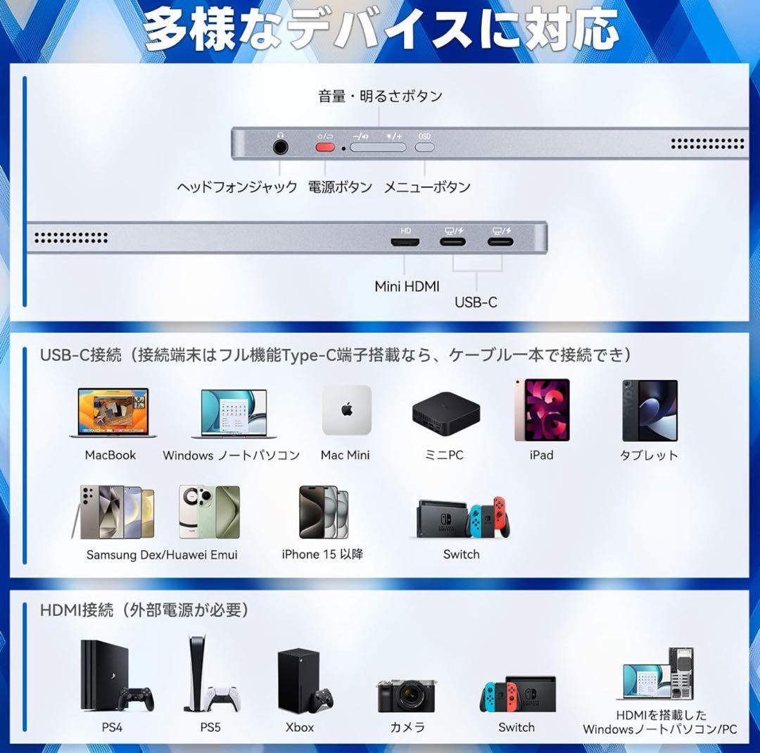 し*な様 13.4インチ 4K IGZOポータブルモニター