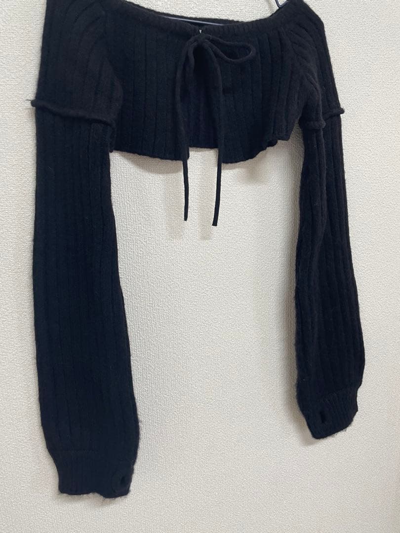 ANDMARYアンドマリーフード付ノースリーブニットワンピースとボレロセット