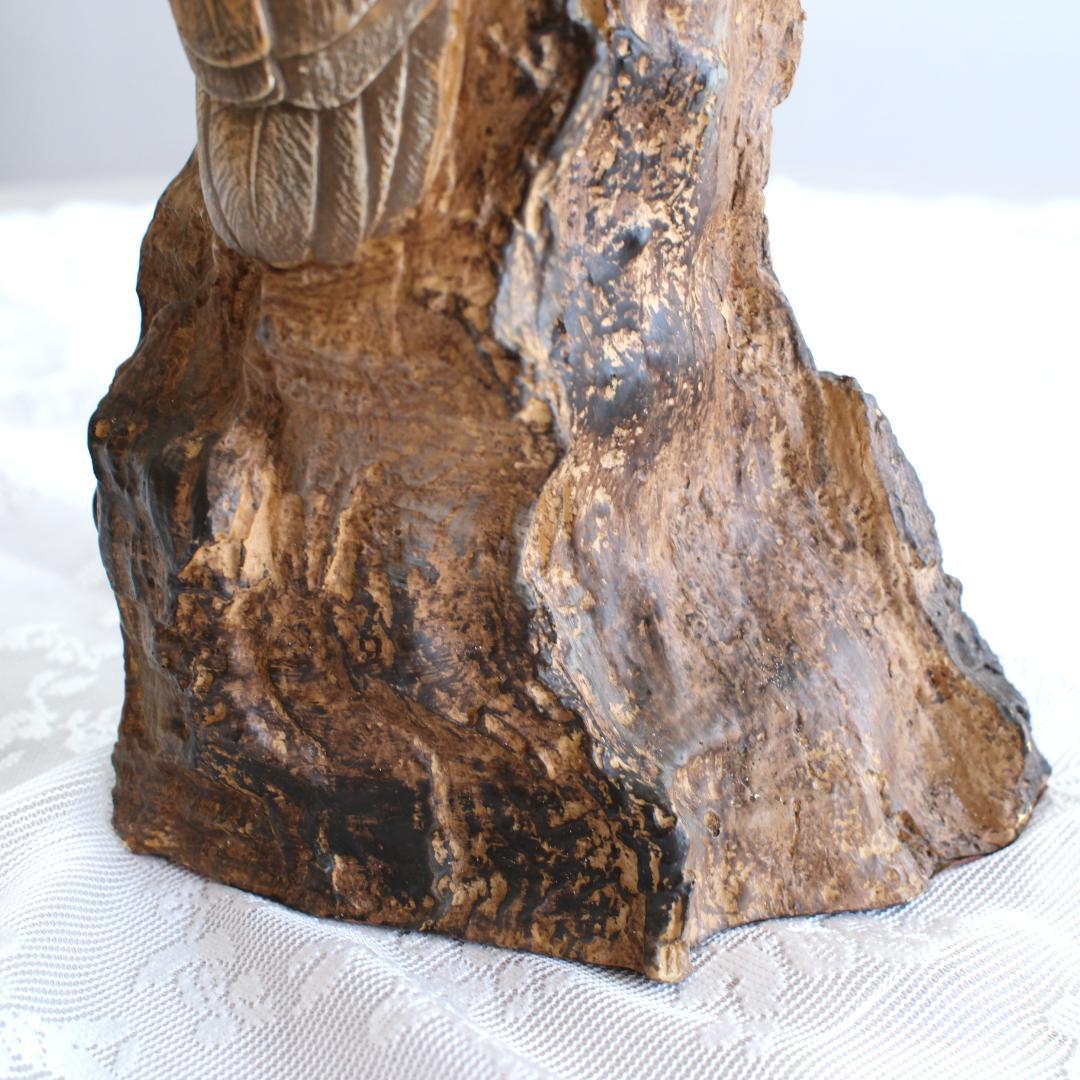 イタリア製フクロウの彫刻 約35cm