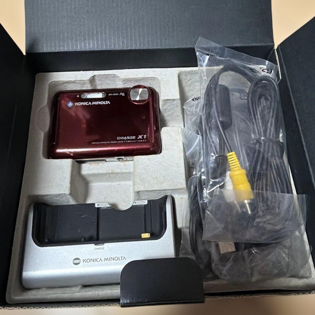 KONICA MINOLTA デジタルカメラ DiMAGE X1 ワインレッド