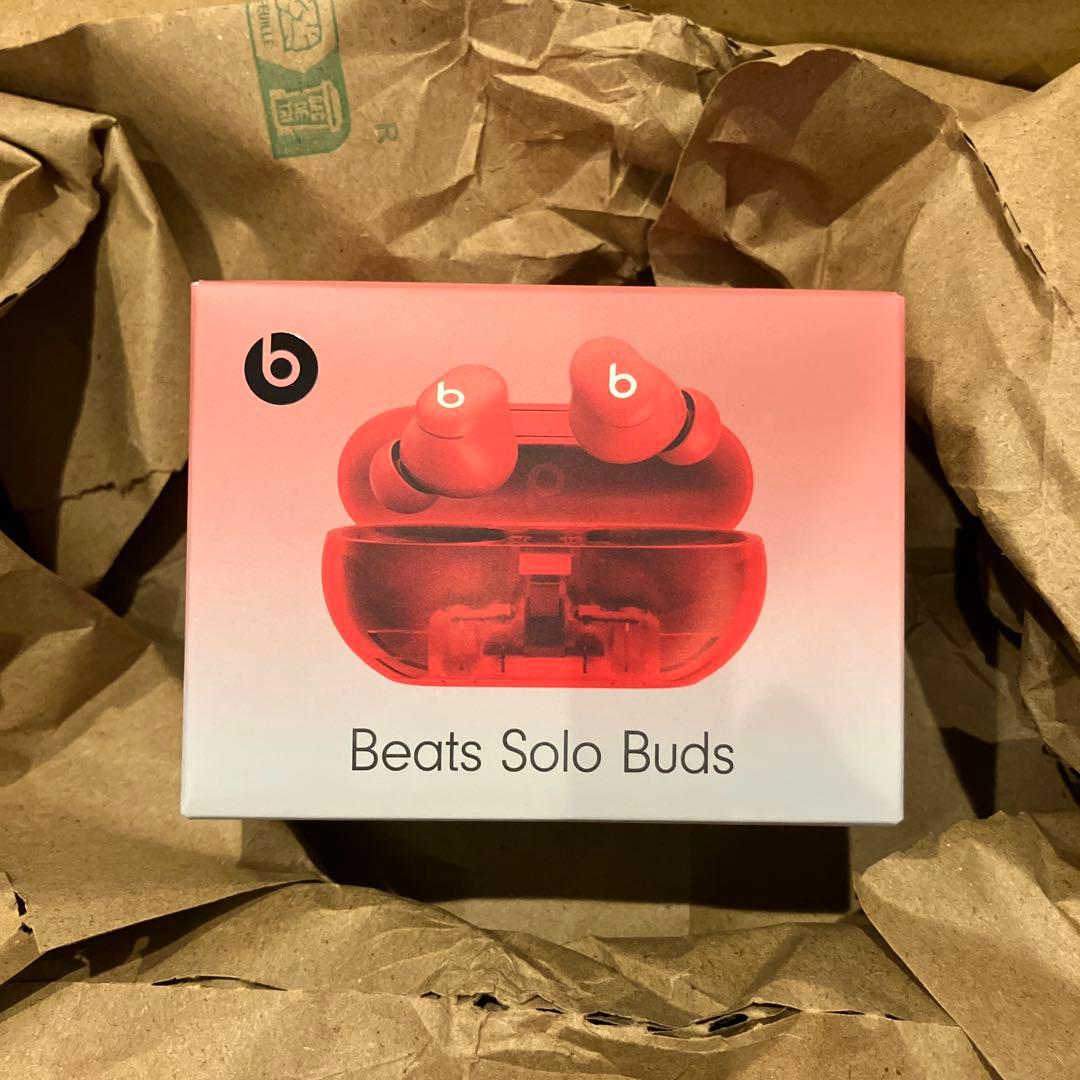 Beats Solo Buds ワイヤレスイヤフォン トランスペアレントレッド