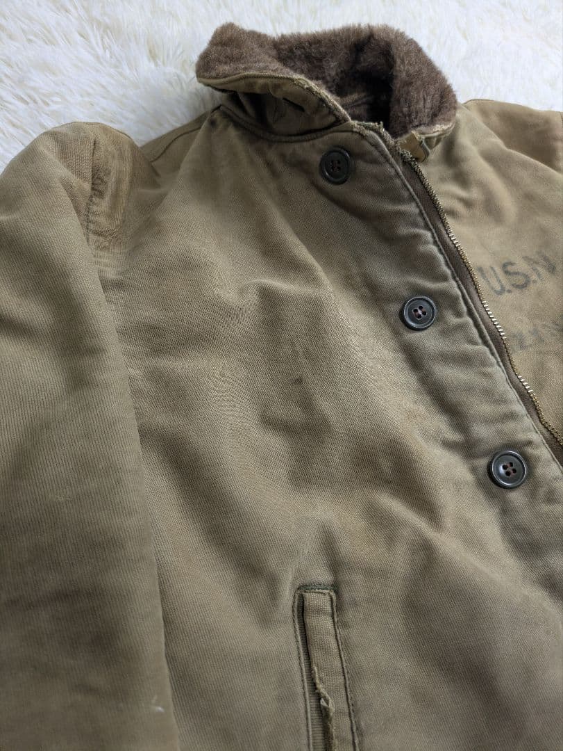 た*ま様 40sビンテージ US Navy N-1 デッキジャケット　米軍実物