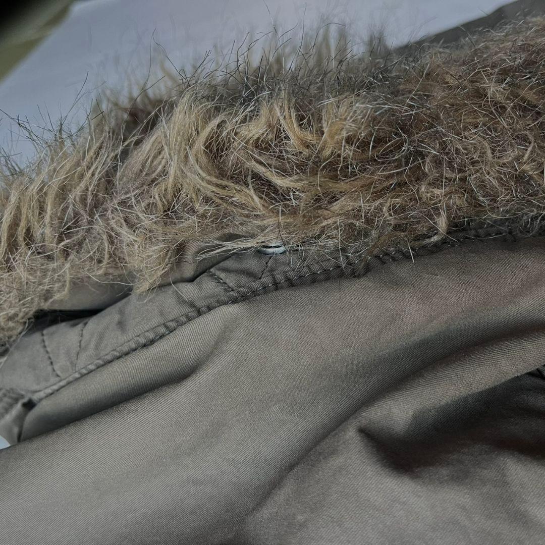 DIESEL 2way中綿フードファー ボンバー M カーキ フライトジャケット