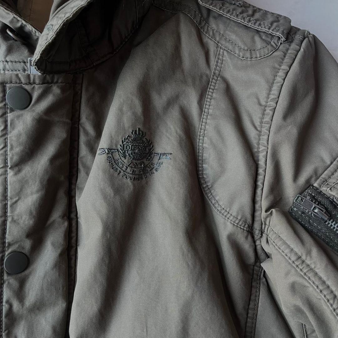 DIESEL 2way中綿フードファー ボンバー M カーキ フライトジャケット