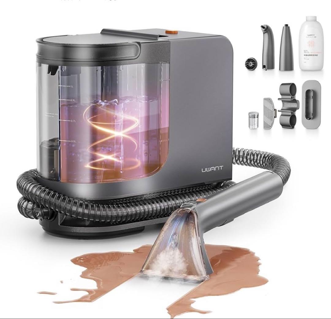 スチームクリーナー100℃蒸気&60℃加熱&18000Pa超強吸引力