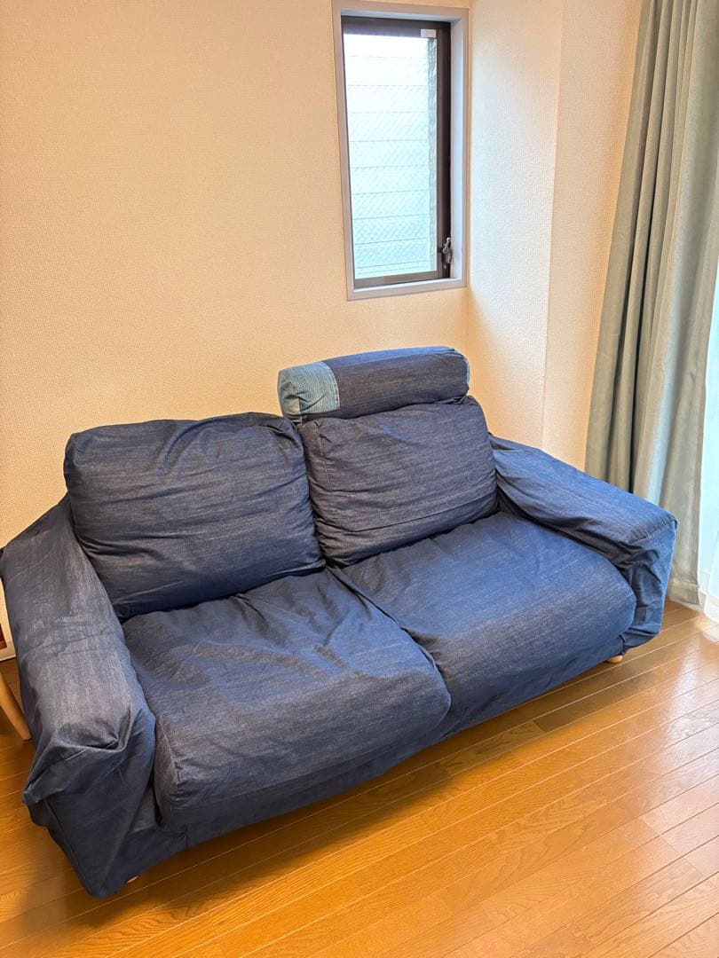 【最終値下げ・送料込み】無印良品 ソファ 2シーター 羽根・ポケットコイル