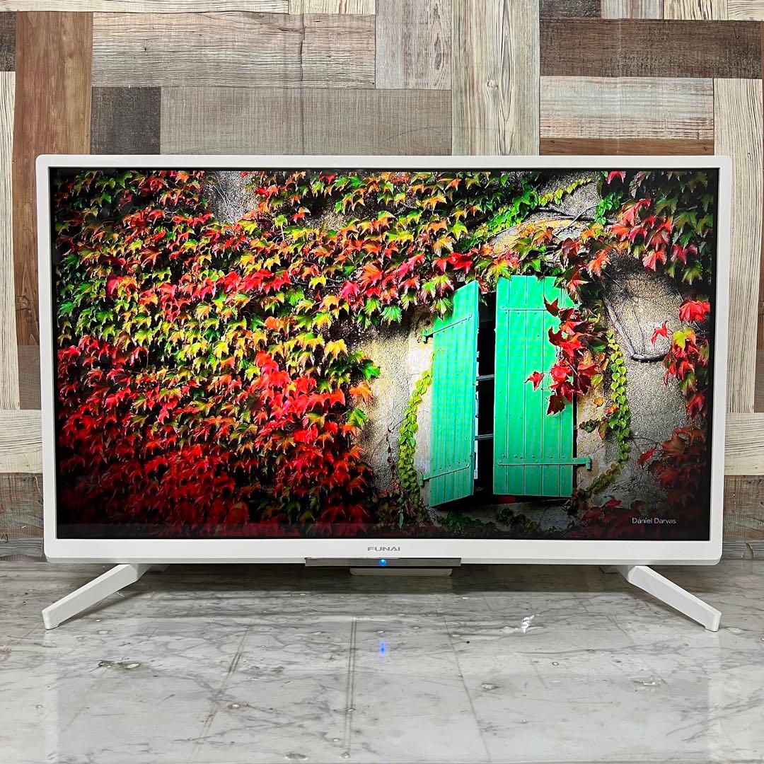 るさん専用全国送料込3年前購入フナイ32型HDD録画機能内蔵TVホワイトモデル