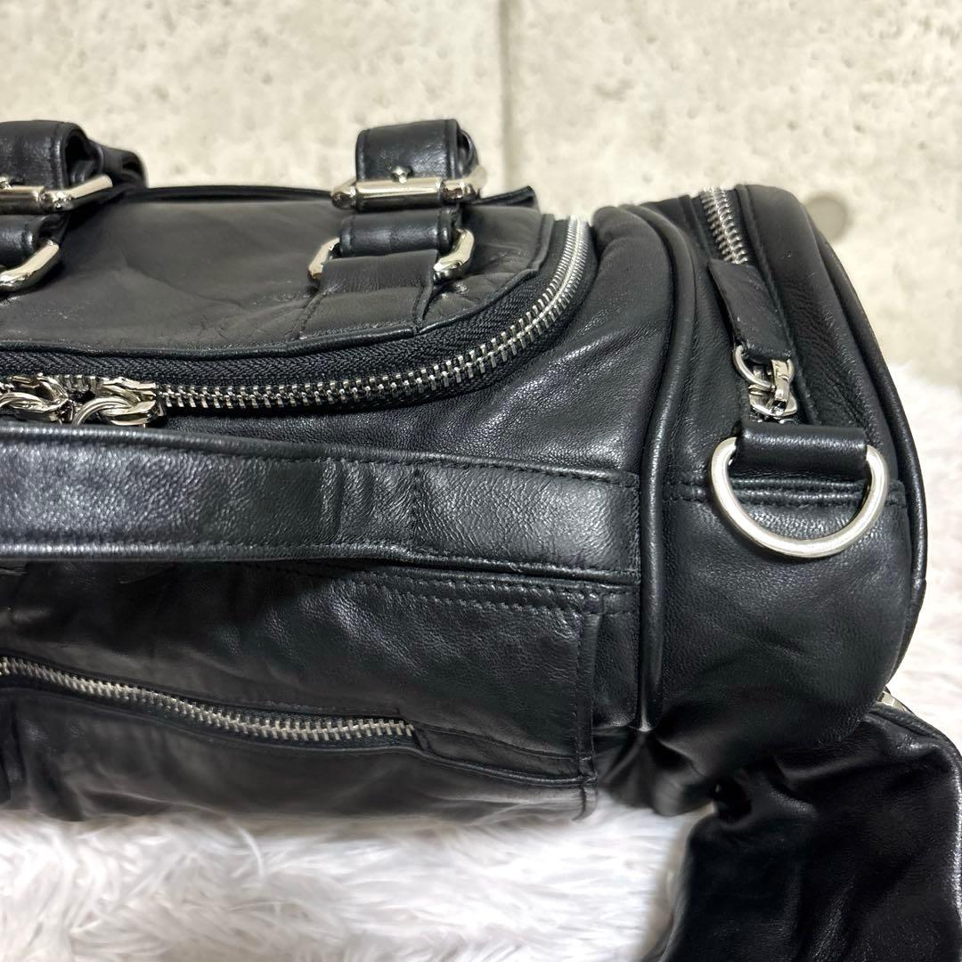 MAKUAKE 4way 高級再生レザー　ドラムバッグ　ブラック