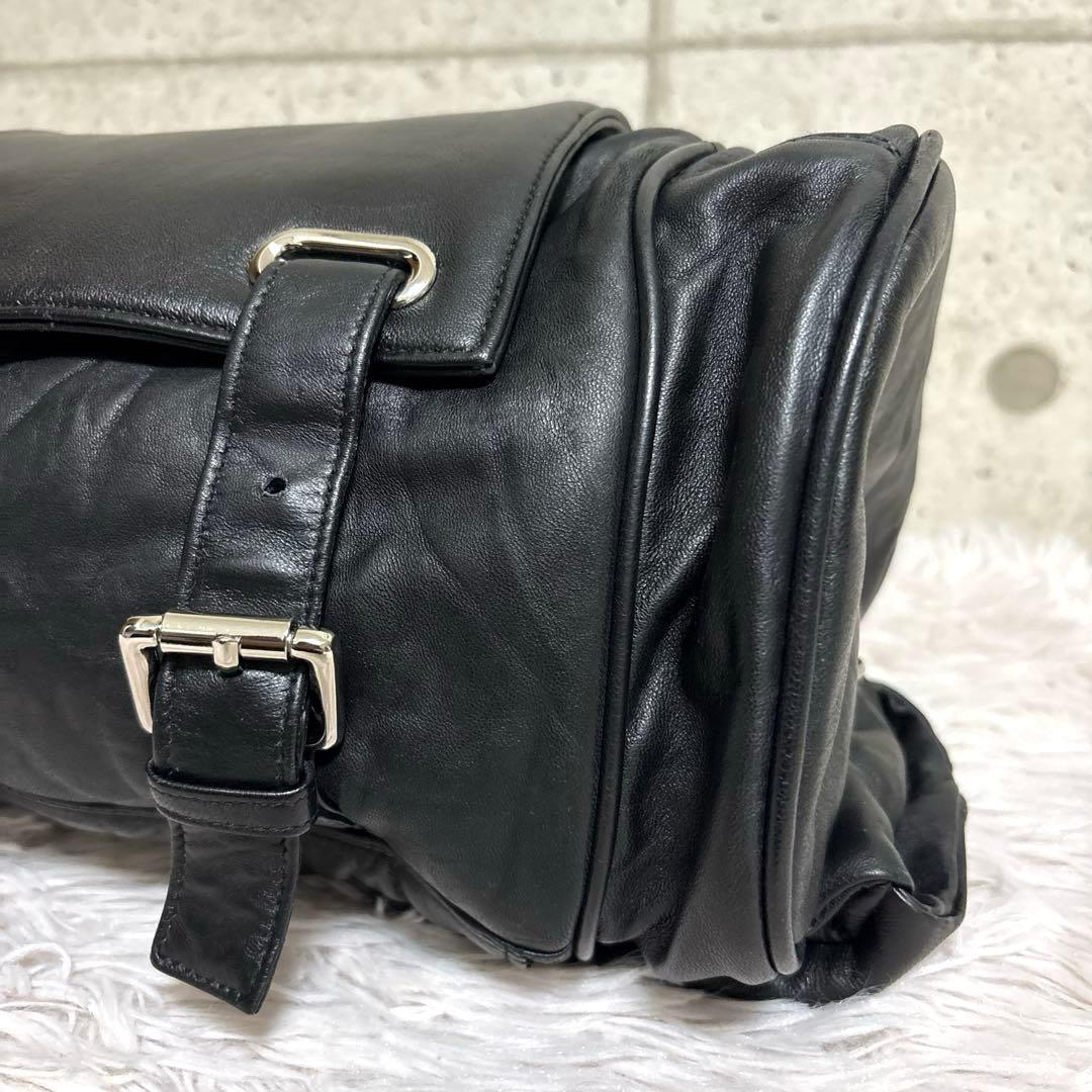 MAKUAKE 4way 高級再生レザー　ドラムバッグ　ブラック