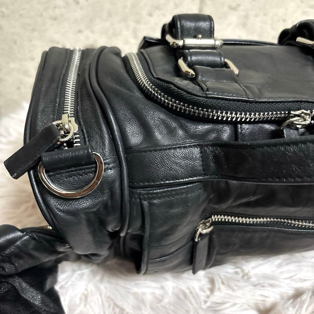 MAKUAKE 4way 高級再生レザー　ドラムバッグ　ブラック