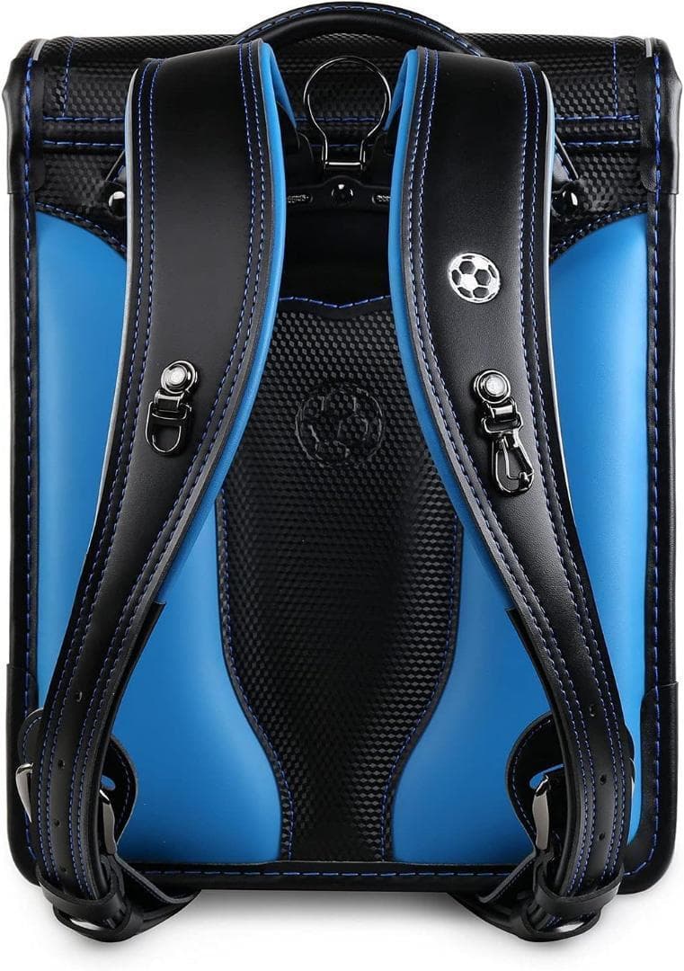 人気　ランドセル　男の子　A4フラットファイル対応　サッカー　小学生　黒×青