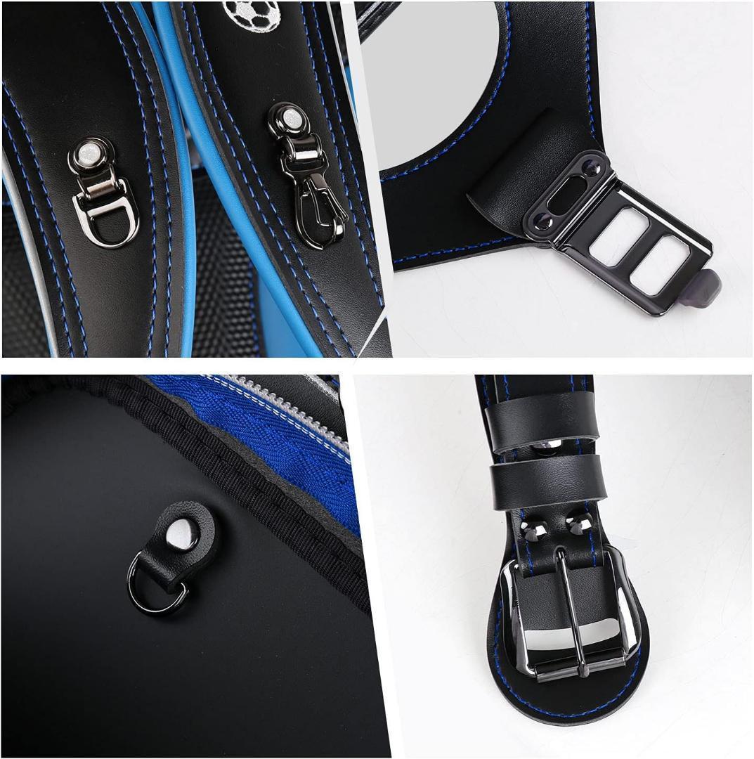 人気　ランドセル　男の子　A4フラットファイル対応　サッカー　小学生　黒×青