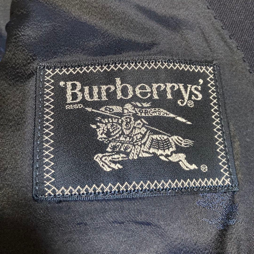 バーバリー★紺ブレ テーラードジャケット 金ボタン ダブル シャドーホース