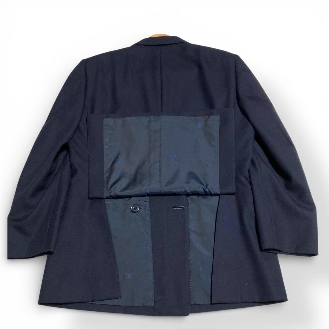 バーバリー★紺ブレ テーラードジャケット 金ボタン ダブル シャドーホース