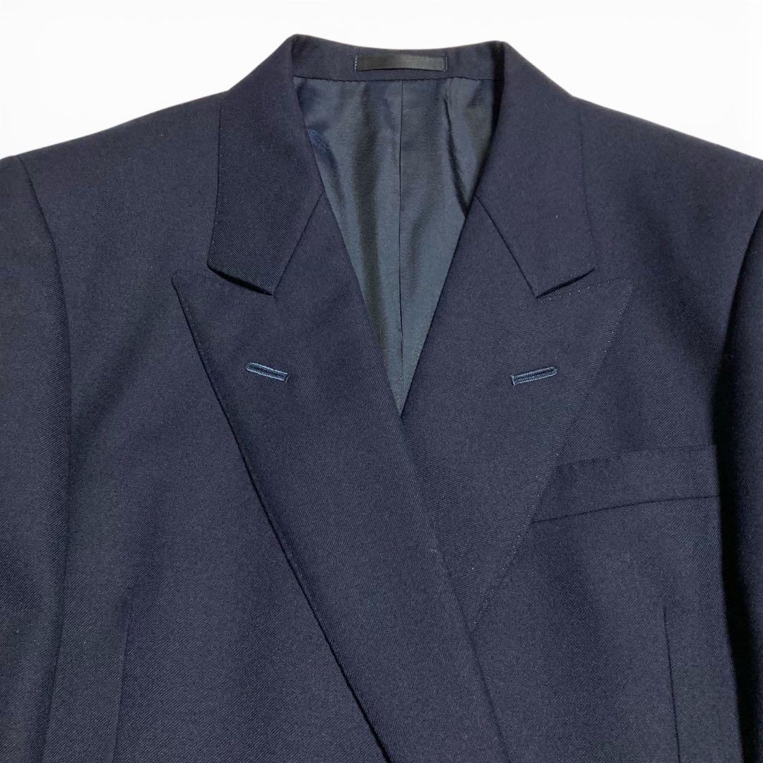 バーバリー★紺ブレ テーラードジャケット 金ボタン ダブル シャドーホース