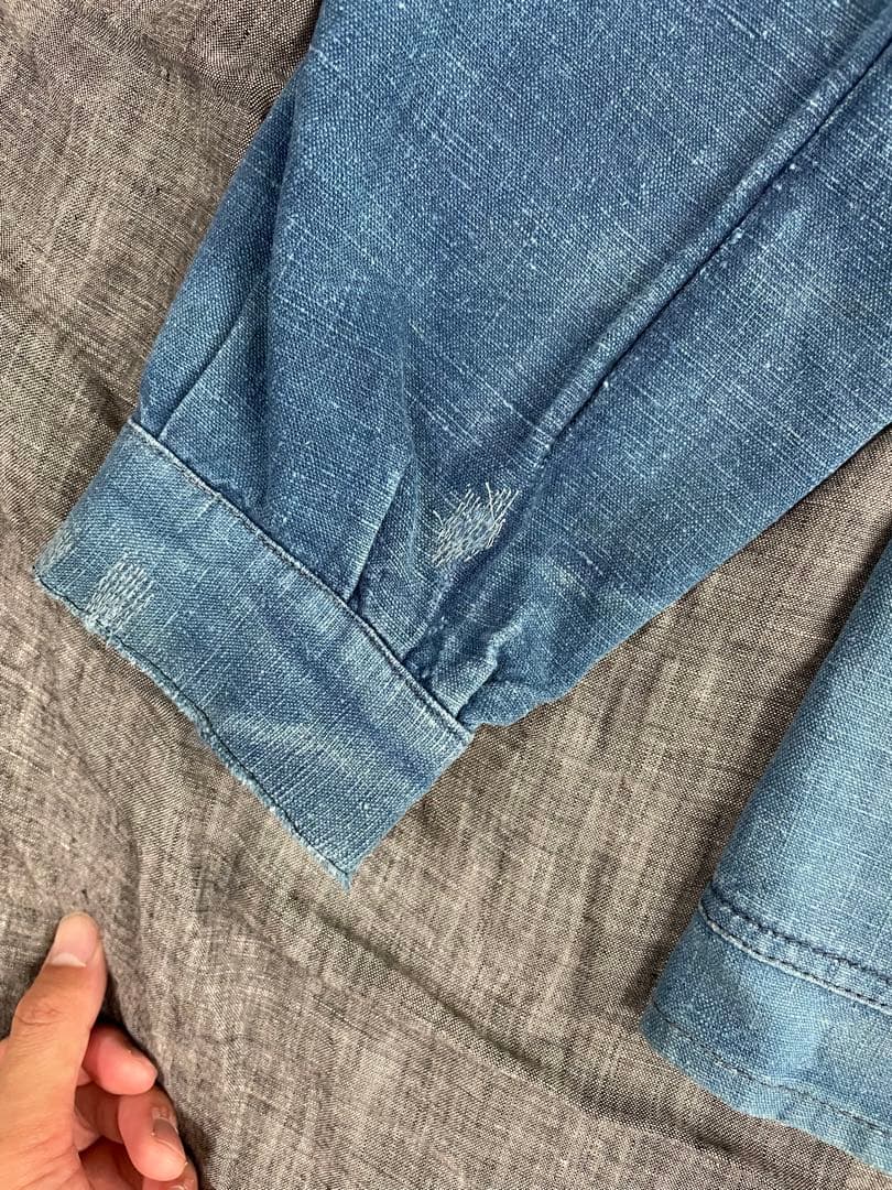 ジャケット・アウター 1940s indigo linen doublebreasted jacket