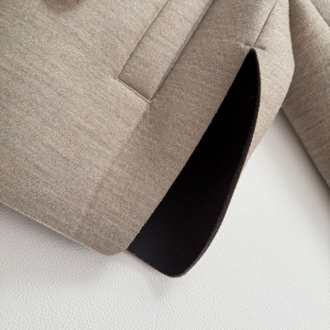 美品✨2022AW エンフォルド　ウールボンディング ショートコート　ベージュ