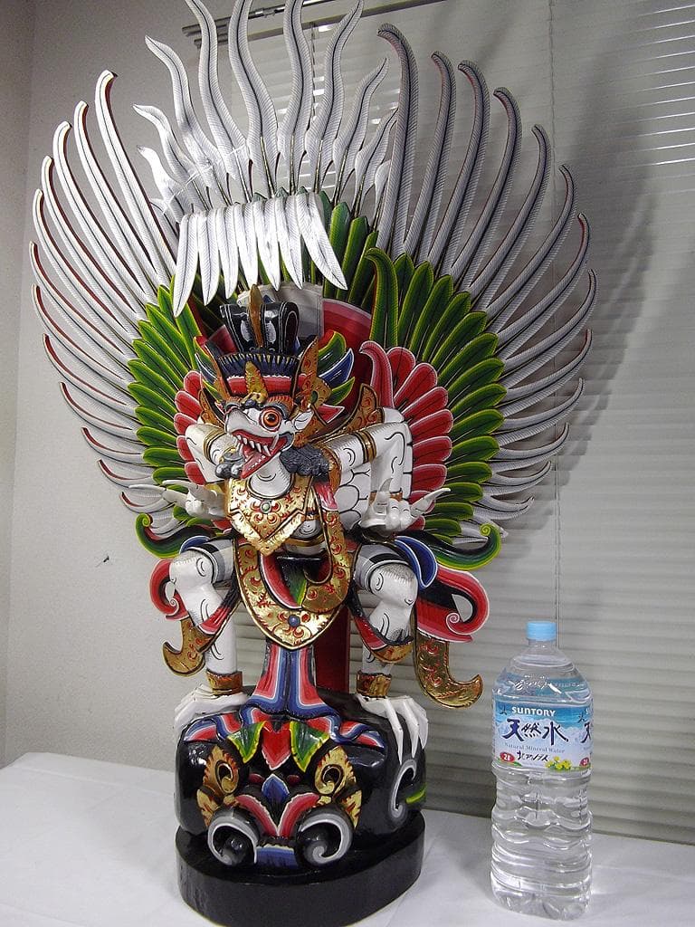 高さ110cm！ 特大ガルーダ像 彩色木彫り インドネシア バリ島