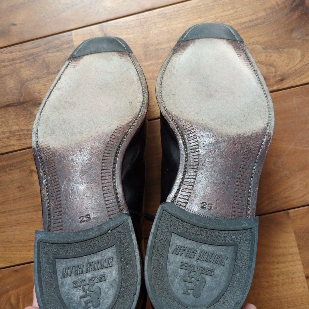 スコッチグレイン　トリノ　イルチアカーフ黒 レザー ドレスシューズ キャップトゥ