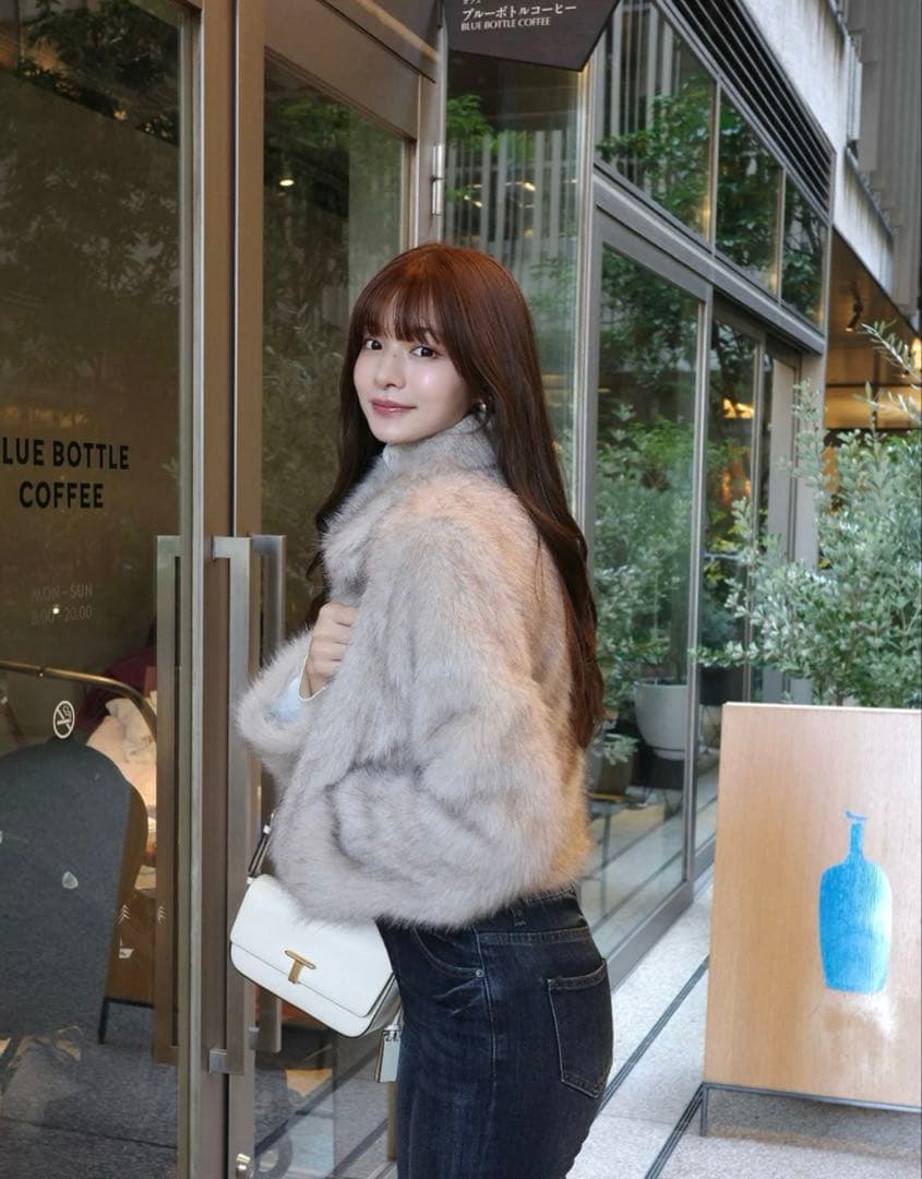 HOLIDAY&HOLIDAY ファーライクカラーショートコート