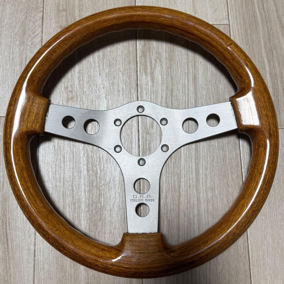 O.B.A. ウッドステアリング 32.5パイ 当時物 希少