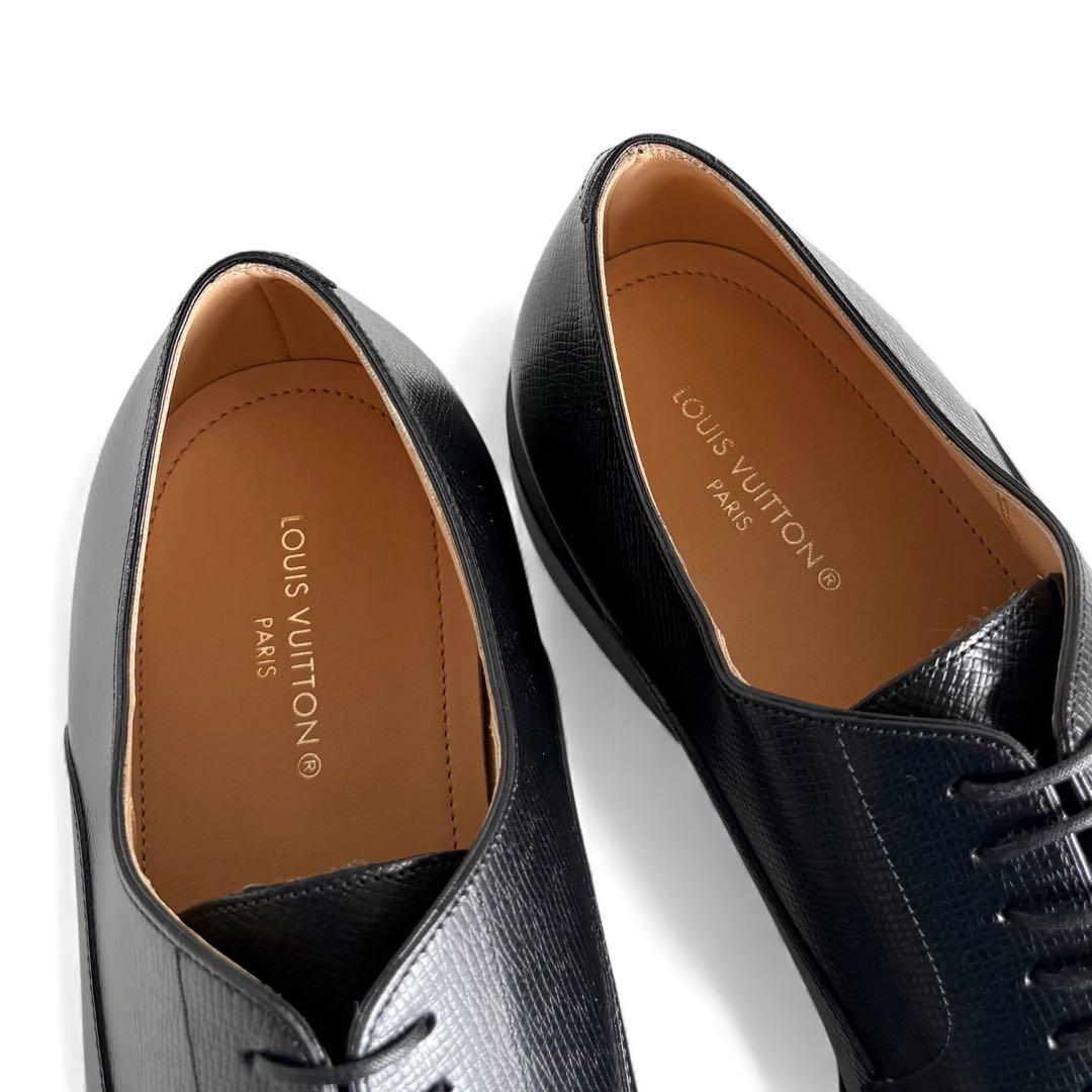 未使用 LOUIS VUITTON タイガ ダービーシューズ 8.5 LVロゴ