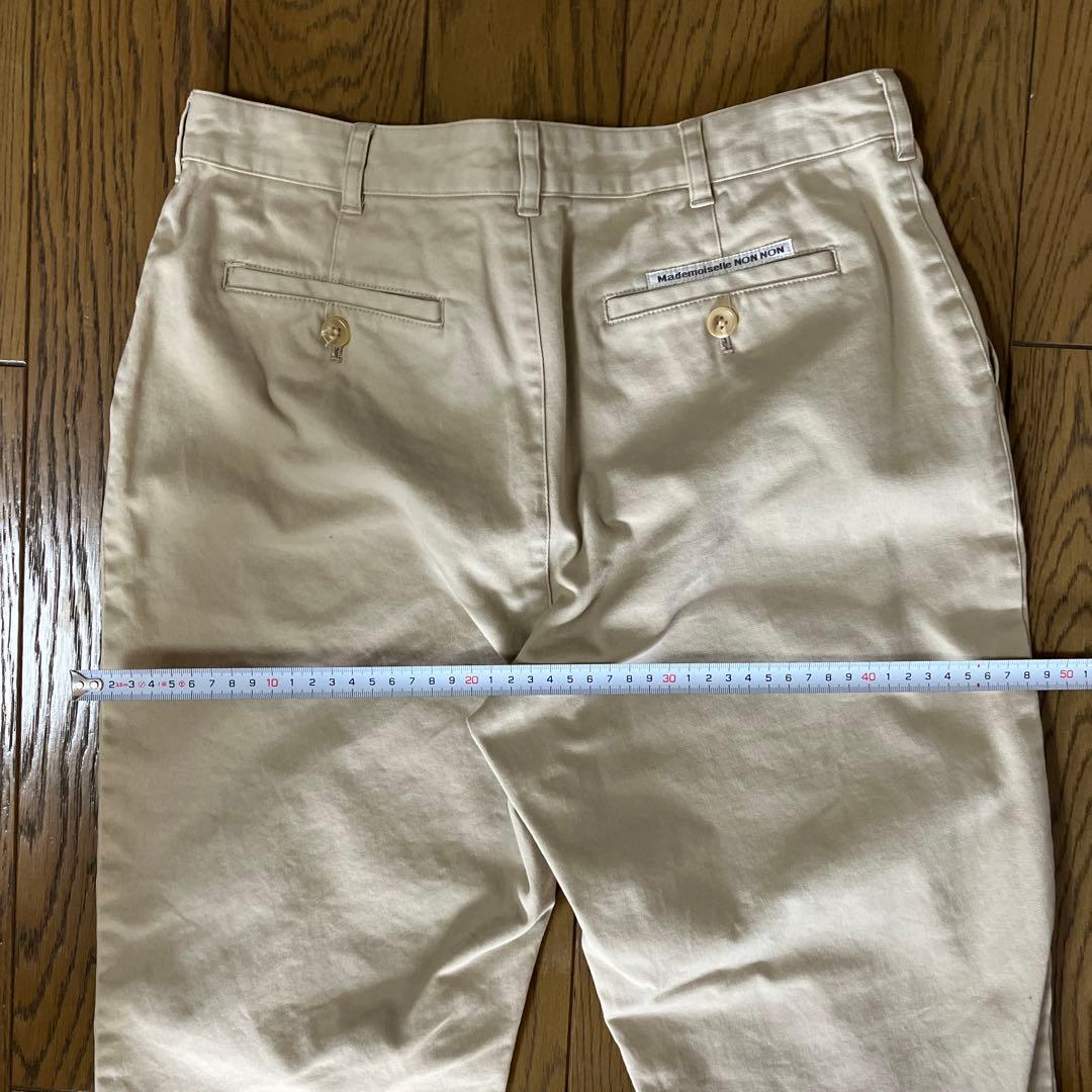 マドモアゼルノンノン チノパンツ ベージュ系色 サイズL新品