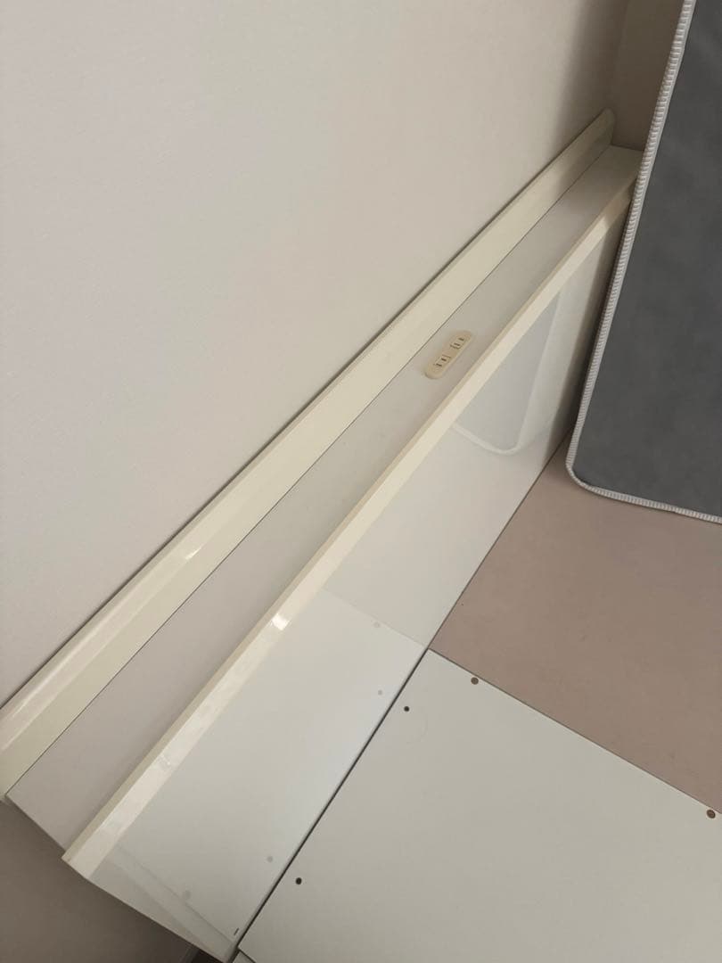 ニトリ ホワイト 収納 コンセント付きベッド ダブル マットレス