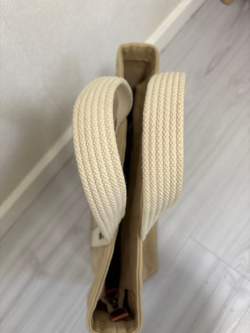 Ralph Lauren ポロベアベージュ刺繍ハンドバッグ