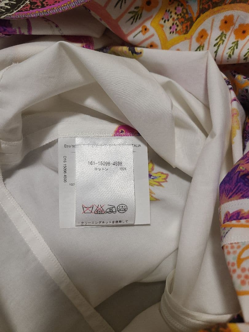 ETRO エトロ 未使用品 花柄 半袖 ひざ丈ワンピース サイズ40 M