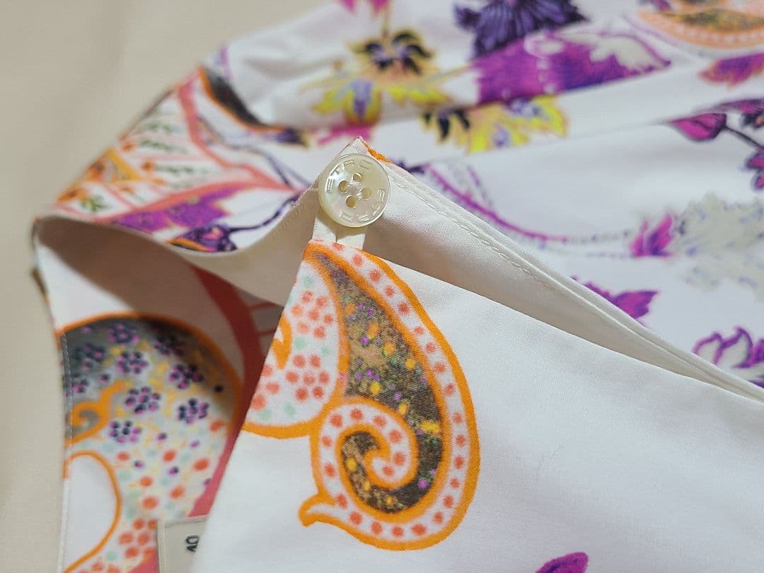 ETRO エトロ 未使用品 花柄 半袖 ひざ丈ワンピース サイズ40 M