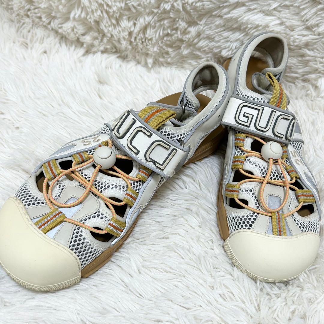 【良品】GUCCI グッチ ロゴ スポーツサンダル