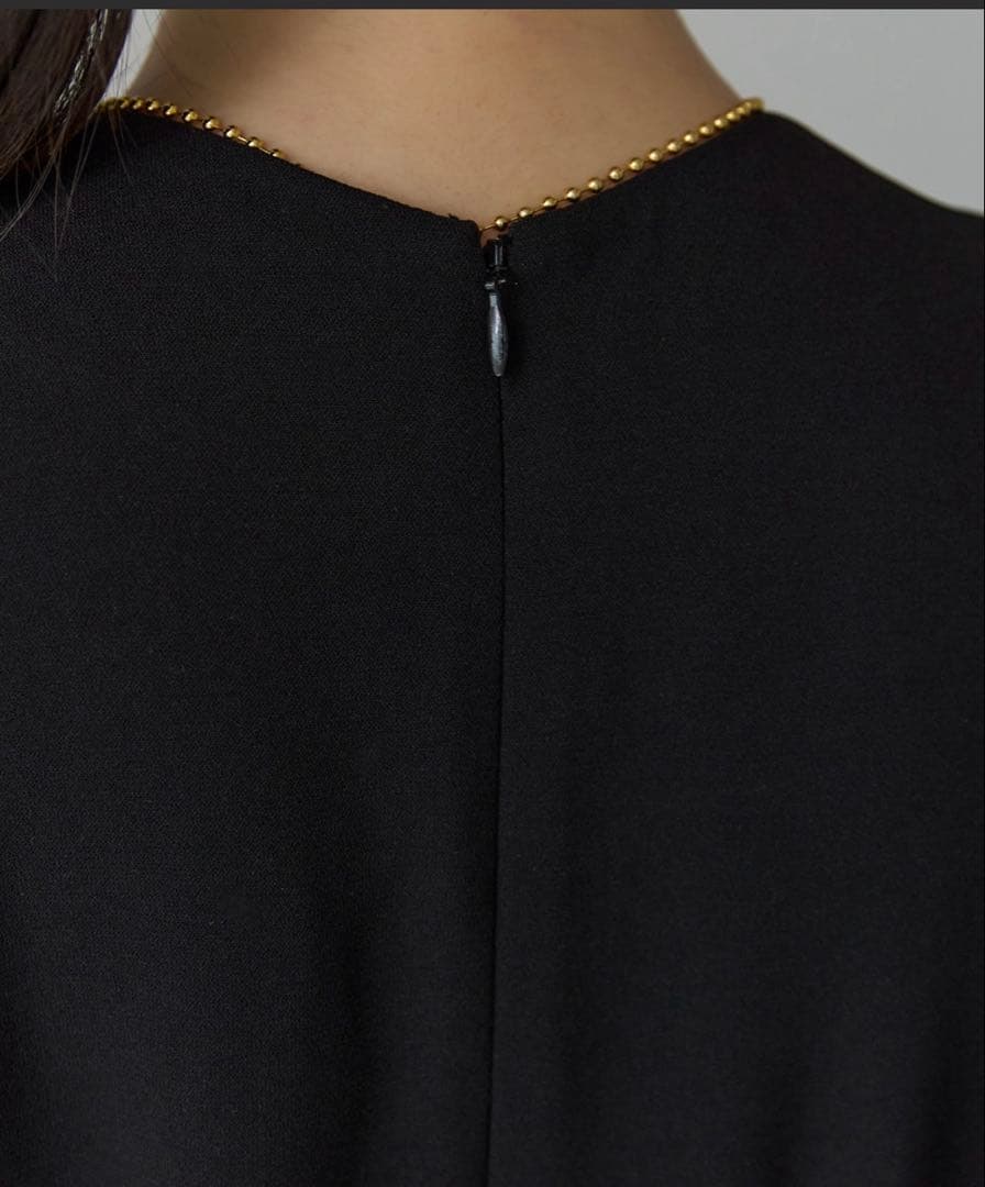 PREFERIR 結婚式 パーティー シアースリーブ Vネック Aラインドレス