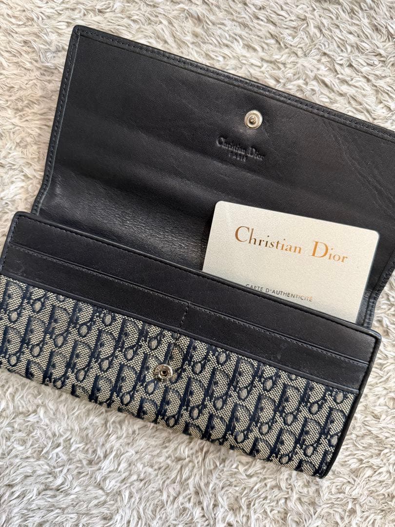 最終価格　Christian Dior 長財布 ネイビー
