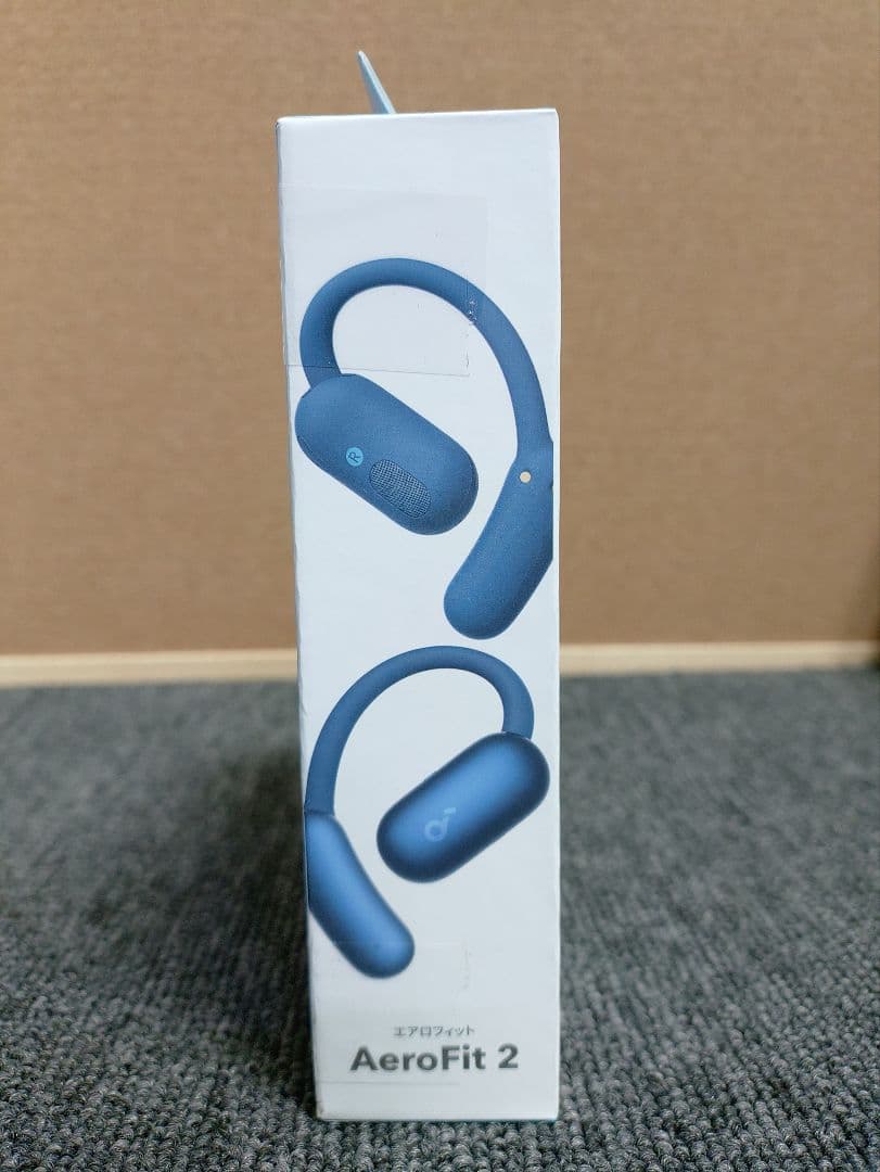 64☆新品 オープンイヤー型 イヤホン エアロフィット2 ディープ ブルー