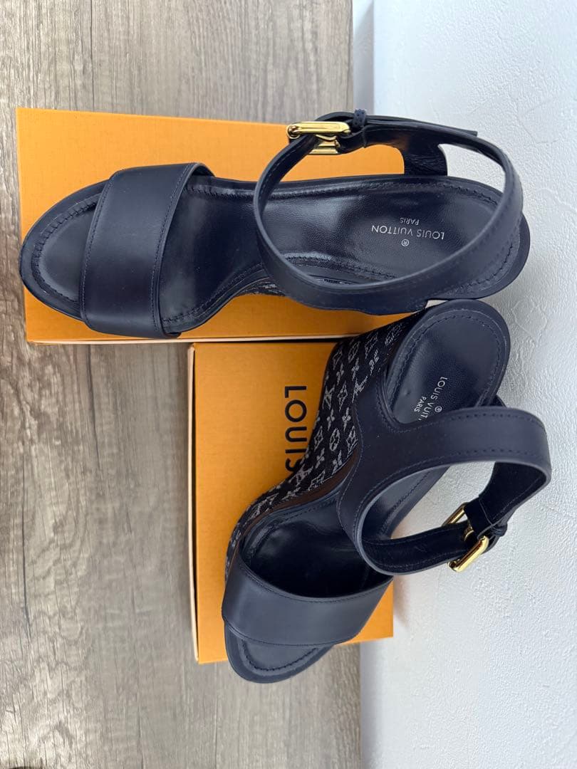 【美品】ルイヴィトン モノグラム サンダル 38½