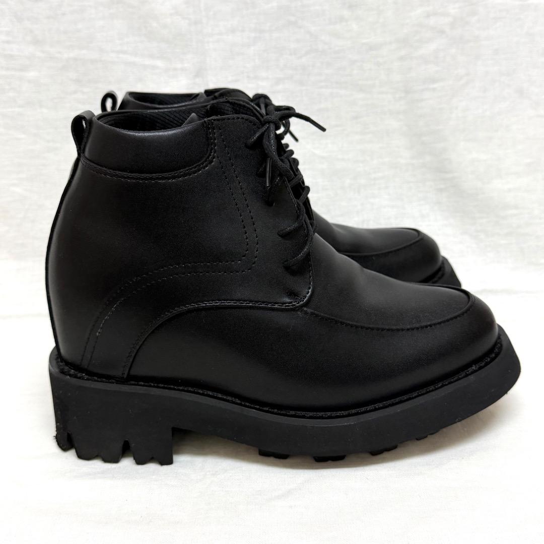 シークレットシューズ コスプレ 革靴 黒 15cm