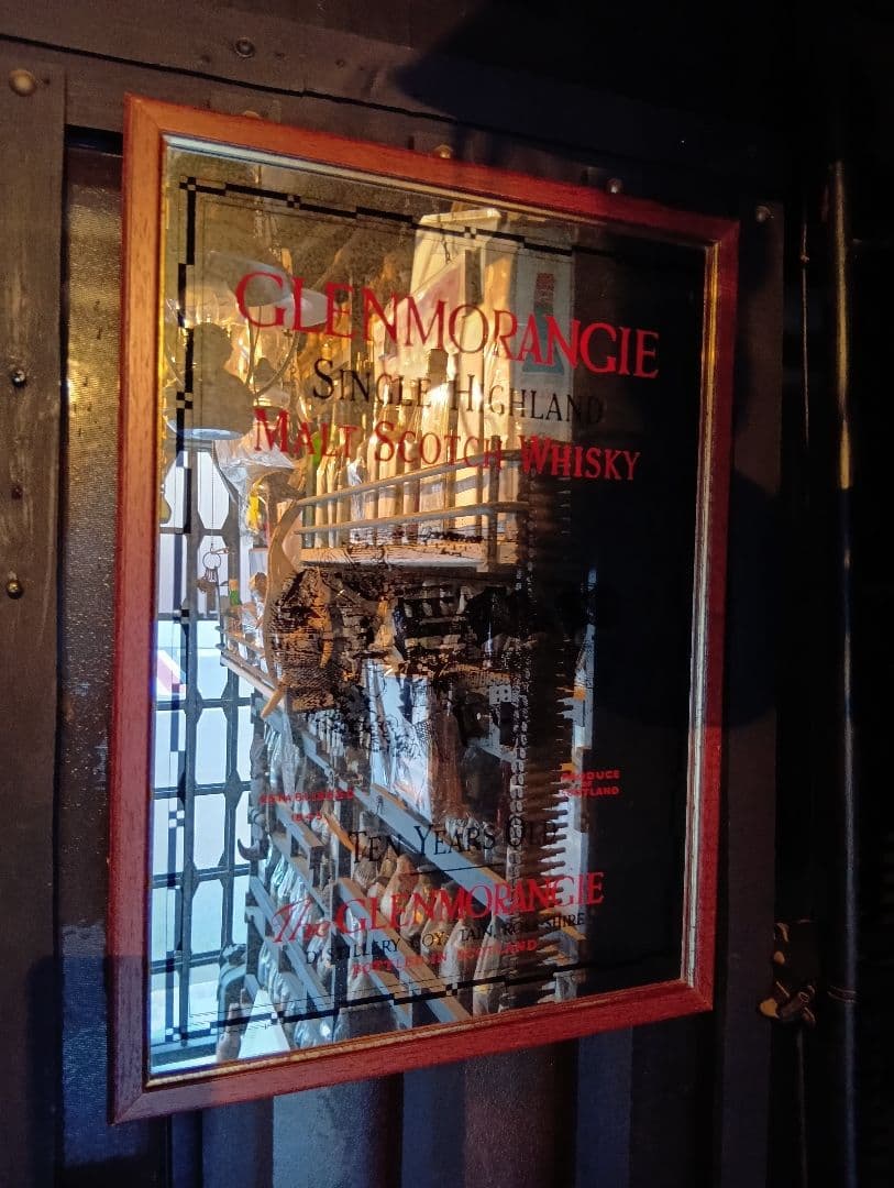 1980's 非売品　ノベルティ　グレンモーレンジ　10年　パブミラー