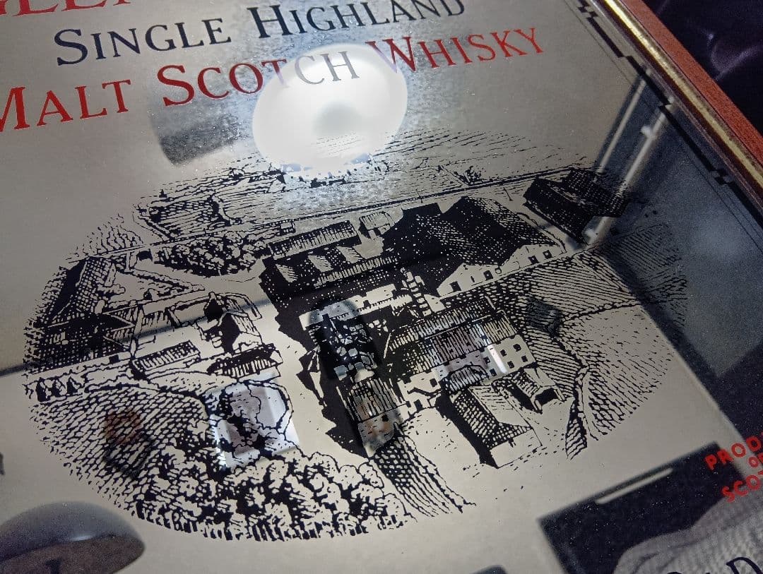 1980's 非売品　ノベルティ　グレンモーレンジ　10年　パブミラー