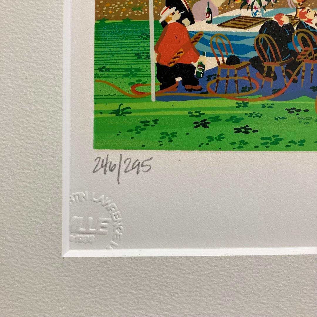 【真作】ヒロ・ヤマガタ「フィニッシュライン」シルクスクリーン 直筆サイン 版画