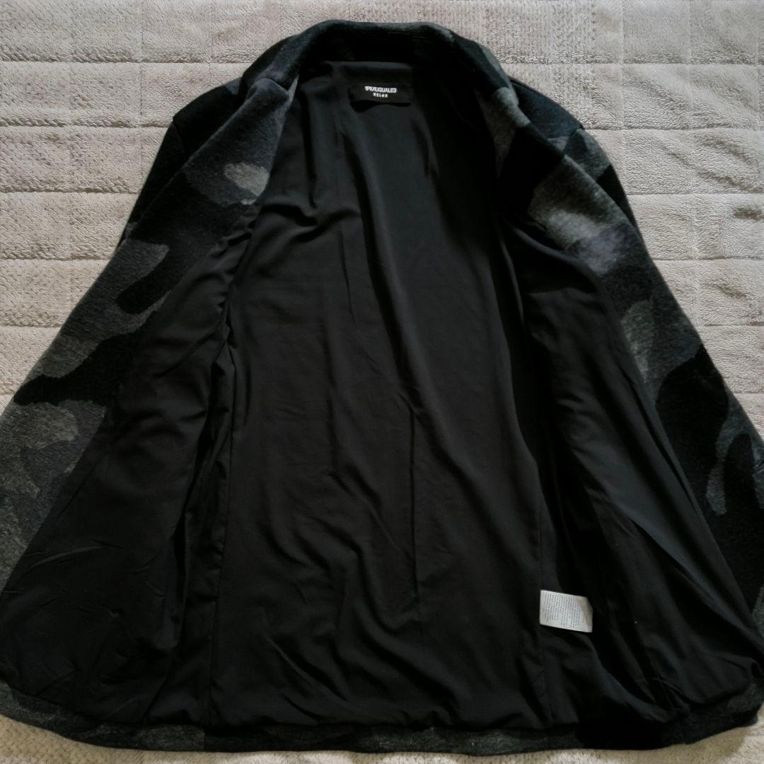 XL 大きいサイズ ウノピゥ リラックス テーラードジャケット ニット カモフラ