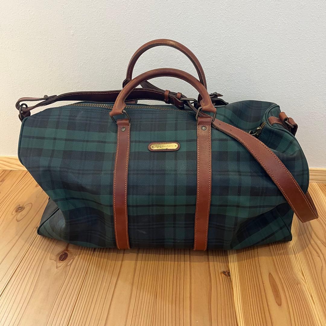 POLO RALPH LAUREN 大容量2wayボストンバッグブラックウォッチ