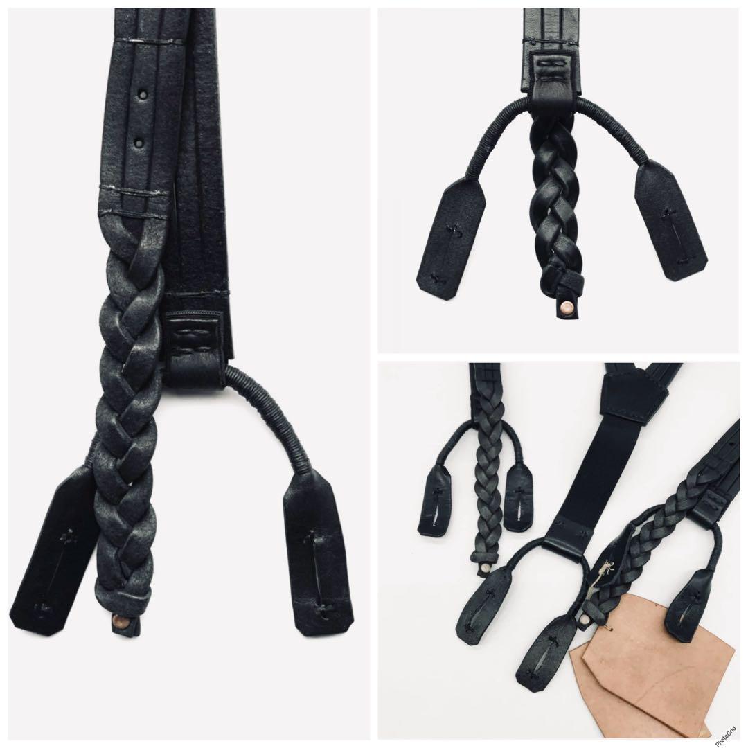 入手困難 DEEP POCKET ハンドメイド レザーサスペンダー ベルト