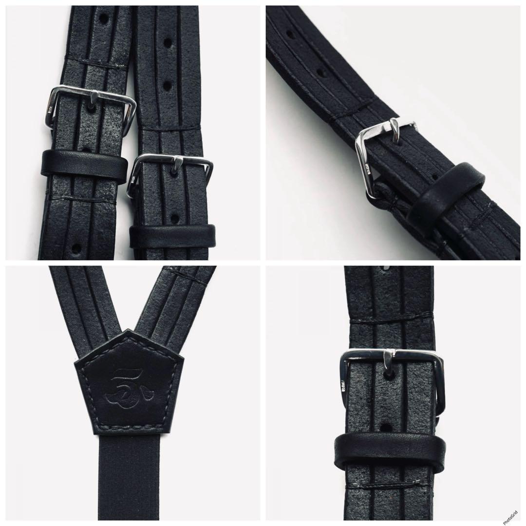 入手困難 DEEP POCKET ハンドメイド レザーサスペンダー ベルト